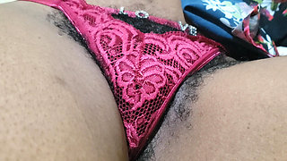 Hairy Pussy Mature Fantasy With Stylish Red Panties