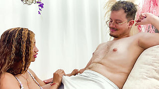The Exotic Helena Fits Gets Down on Her Knees to Lucio D Rizzo: an Intense Blowjob That Leaves Him Out of Control