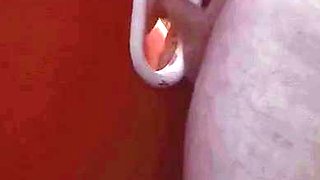 Glory hole blowjob busty amateur blonde fucking in stall