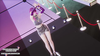 MMD MAMAMOO - Starry Night Evelynn Sexy Kpop Dance League of Legends Hentai Uncensored 4K 60FPS