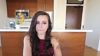 Hot Step Sis Kharlie Stone Makes Step Brother Cum While