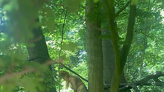 She Gets Filmed Touching Herself in the Woods - French Amateur Hairy Redhead Exhibitionist Alt