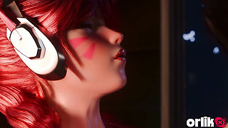 Horny D.va Fucks in the Washroom - Overwatch 3D Animation