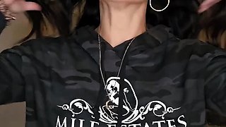 Big boob brunette masturbates on webcam