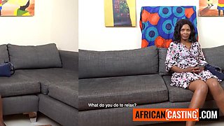 Natural Tits Ebony MILF Drilled Deep By BWC Producer In Couch Casting