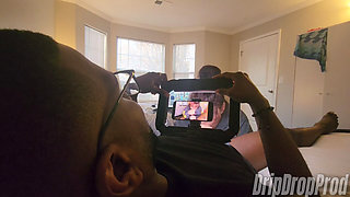Behind the Scenes!! GILF Hollee Huntress Sucks BBC During Her Gaming Break!