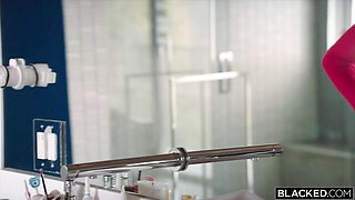 Spooning porn with beauty Skye Blue and Jason Luv from Blacked.Com