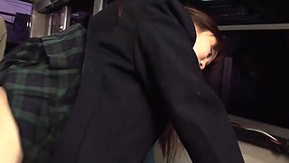 Busty asian girl got gangbanged on a public train