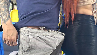 I Got Fucked on Public Transport and He Cummed on Me and Left My Ass Creamy