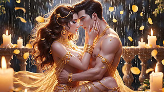 White Saree Mein Desi Wife Ki Soft Romantic Night - Husband Ke Saath Full Body Embrace Aur Intense Kissing