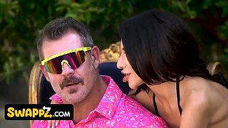 Stepdad's Day Orgy: Young Stepson and Stepdaughter Swap for a Gangbang