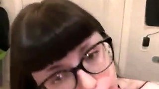 Blowjob cumshot whore gargles pov bukkake fetish cum