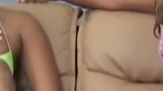 Perverse ebony lesbians enjoy like sluts licking and fucking their pussies with their Sex Toys