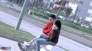 Pretty young spanish babe Vania Flores gets fucked in front of her boyfriend