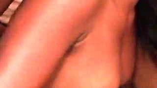 Perfect young black teen with shaved pussy loves to ride on a huge dick