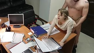 Wild encounter with a office woman