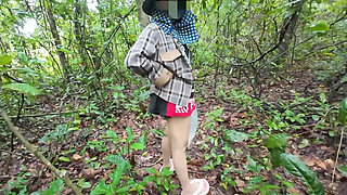 Thai Girl Walks and Brags About Picking Mushrooms Anyway, Peeing in the Forest Thai Voice