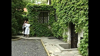 Seductive Maid Playing with a Castle Visitor