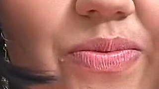 Seductive Brunette Babe Enjoys Intense Fingering and Facial