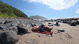 Lost Between Tides and Each Other -horny Ebony MILF Rides Her Lover