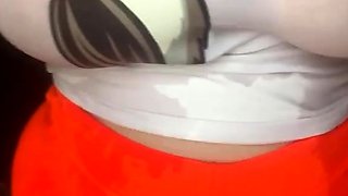 Big Boobed Blonde Masturbates With A Dildo In The Bathroom