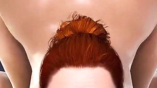 Horny Redhead Office Slut Takes Hard Anal and Swallows Cum From Her Ass