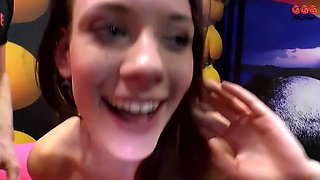 Brunettes Wild Bukkake Gangbang Facial