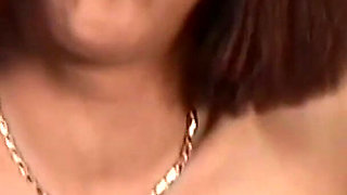 Fantastic Young Amateur Masked MILF with Nice Tits Masturbates Her Hairy Pussy with a Dildo