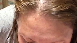 Sloppy chatting cougar while deep throating jizz-shotgun converses about why she loves gargling prick and how she wants fellows lined up to for a oral pleasure