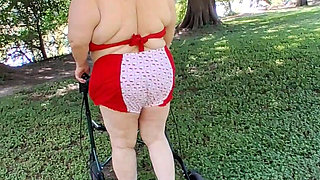 BBW Nurse Vicki Is Taking a Stroll in Her Hello Kitty Bathing Suit a Bikini! What Else Does She Do!