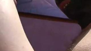 Humiliated bound man in the cage