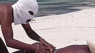 Massage Naked on a Public Beach