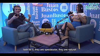 Oiled Latina with Beautiful Tits Kataleya Ross Hops up the Vibrator Machine Until She Cums! Juan Bustos Podcast