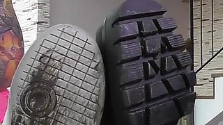 Two Horny MILF's Getting Their Shoes Licked by Their Slave