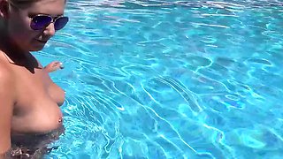 German blonde tourist fucked on vacation in Mallorca