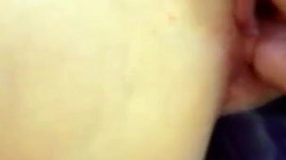 POV lesbian gives girlfriend with strap on in the ass