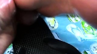 Wifecrazy-bikini and babyoil fj cum on flipflops FootJob