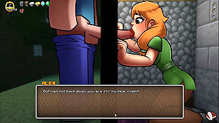 Hornycraft blowjob through glory hole at night
