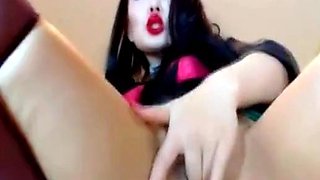 Gorgeous Brunette Babe Masturbates on Webcam