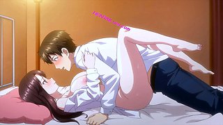 MILF agent initiates hard bedroom sex with younger colleague