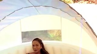 Mia Isabella Outdoor Masturbation At The Pool