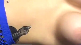 A Girl in Sexy Blue Lingerie Masturbates and Moans Loudly While She Is Home Alone. Honey Sasha Solo