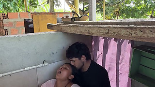 Horny Stepsister Calls Her Husband's Stepcousin From the Bathroom to Have Him Fuck Her