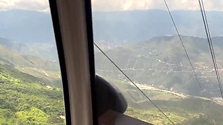 Colombian Pregnant Amateur Gives Blowjob and Gets Fucked in Cable Car - Public Sex in Santander