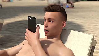 East Block 23 Beach Orgy: Hentai Lady Sucks Cocks in Gloryhole & Gets Fucked