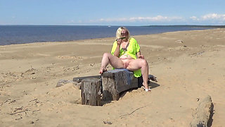 Cucumber or Cock - Risky Fuck on Beach