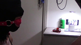 MILF Mouth-fucked with Ring Gag and Massive Throat Cumshot