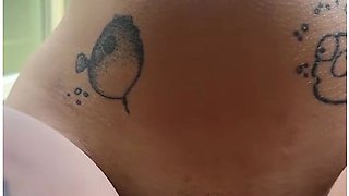 Slut rides a stranger’s cock while flashing from a window