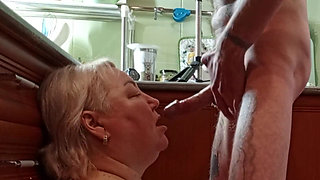 I Fuck My Mother-in-law in My Mouth, Cum on Her Face and in Her Mouth with Cum Swallowing