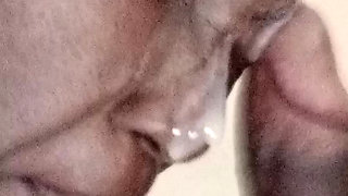 Homemade bbc blowjob and huge face cummimg